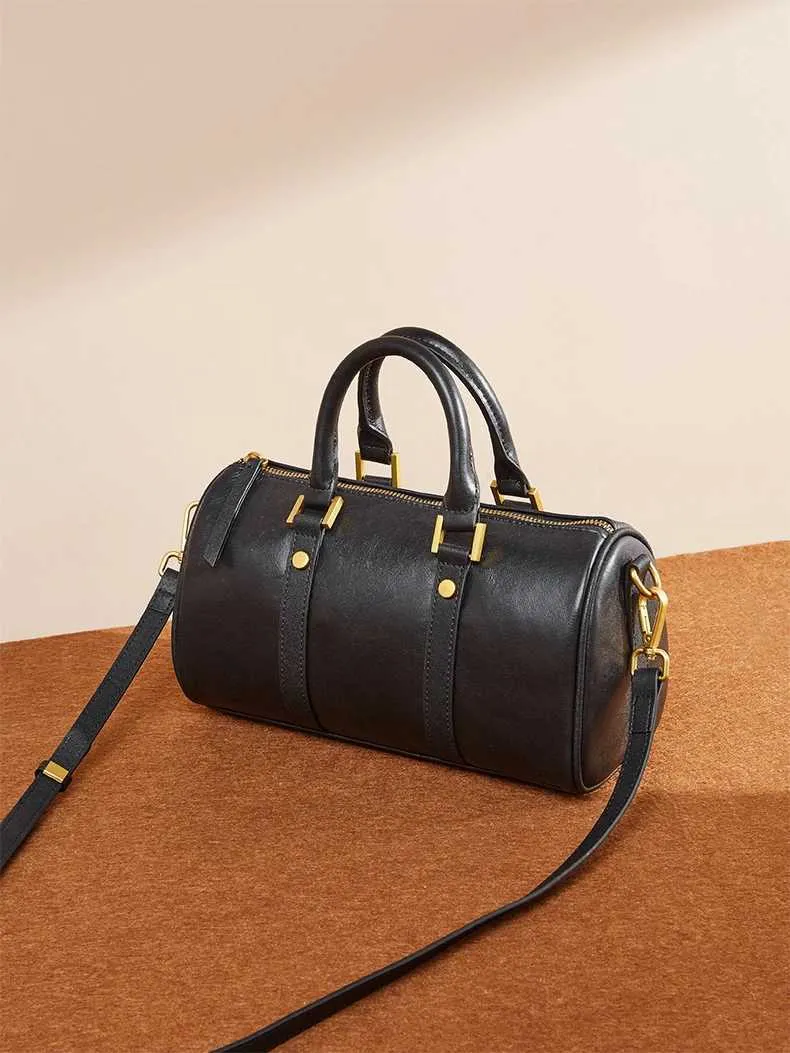 Borsa boston donna in vera pelle borsa a spalla e tracolla_voghion.com