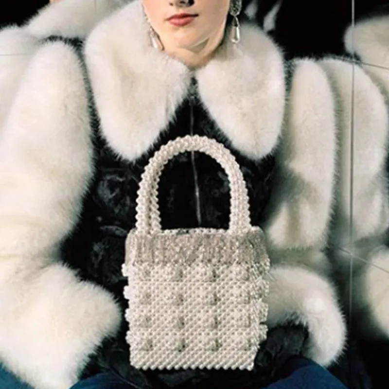 Mode Perle Acryl Vintage Handgewebte Kupplungen Perlen Abendtaschen kndpso Party Prom Hochzeit Handtasche Geldbörsen 240907_voghion.com