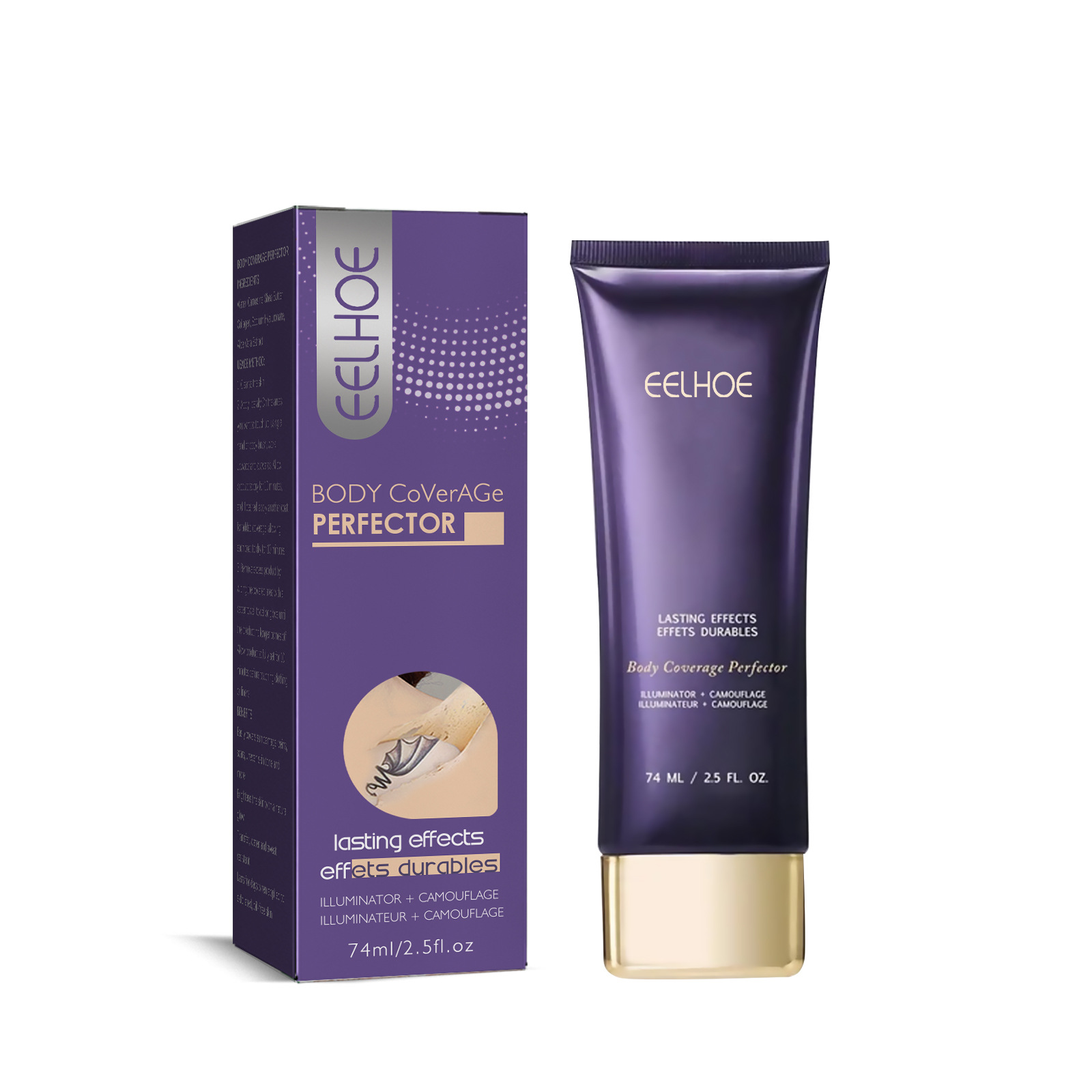 EELHOE crema riparatrice copre la cicatrice del tatuaggio del corpo, voglia, idratante, sbiancante, correttore invisibile_voghion.com