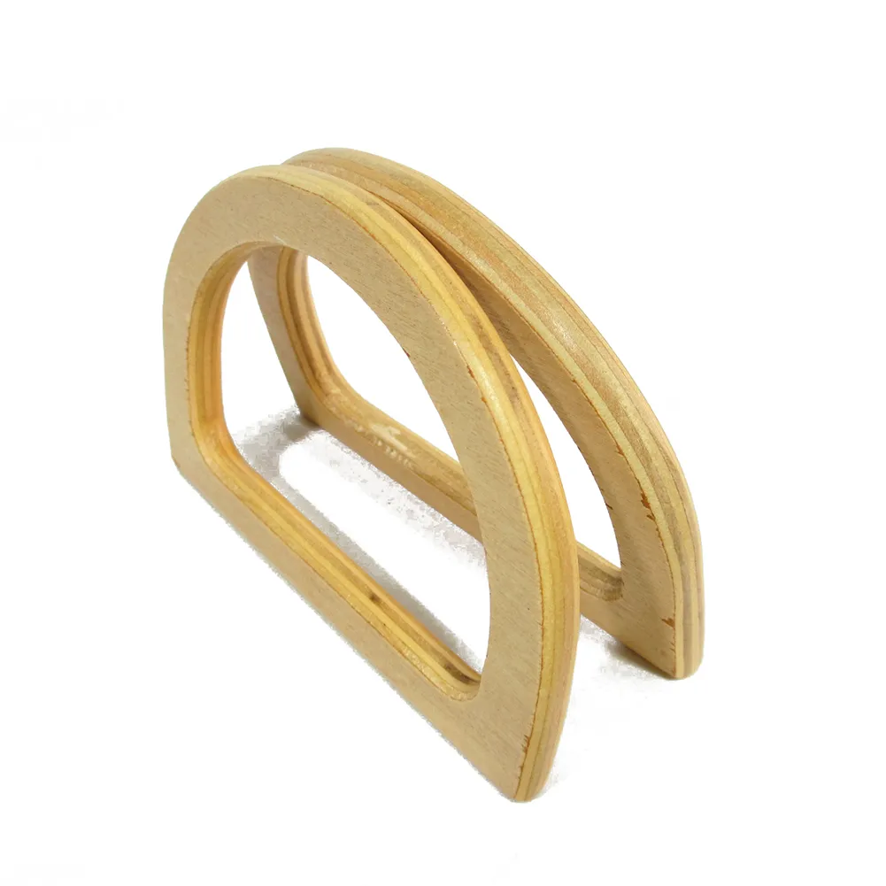 1Pc Round Wooden Handle Solid Wood Handbag Handles Replacement DIY Purse Lage Handcrafted Accessories Bag Making_voghion.com