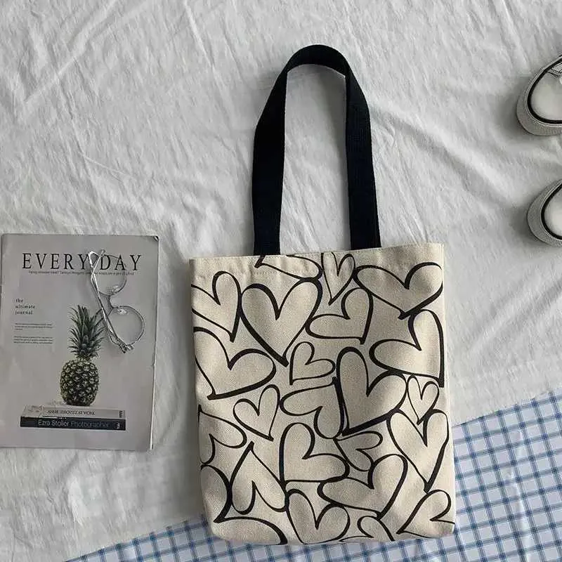 Student Cotton Eco Main Handbag Warm Canvas Shopping Bag Bolsa Feminina Y241109_voghion.com