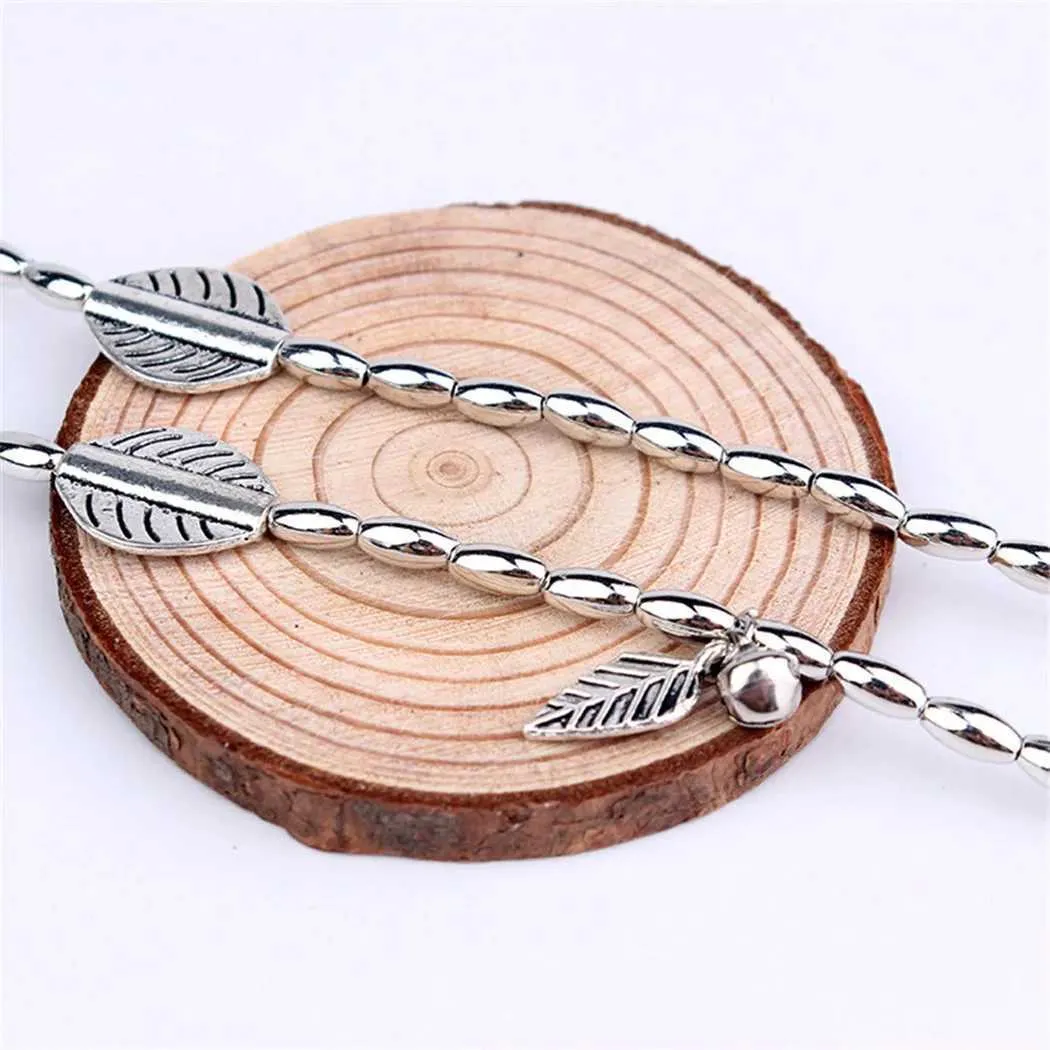 Tobilleras Anslow Baratas Pulsera con Plumas para Descalzas Sandalias Tobillo Playa para Mujer Joyas para Pies Cadenas para Piernas Multi_voghion.com
