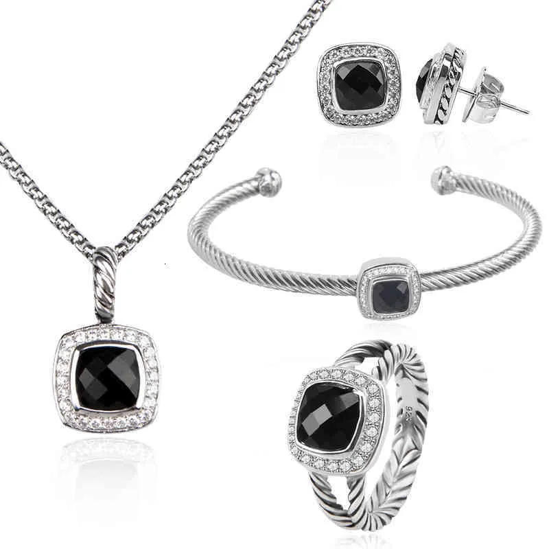 Ouerréng Armband Sets Designer Damen Bijouset Granat Zirkon Ouerréng Anhänger Halskette Réng Armbänner_voghion.com
