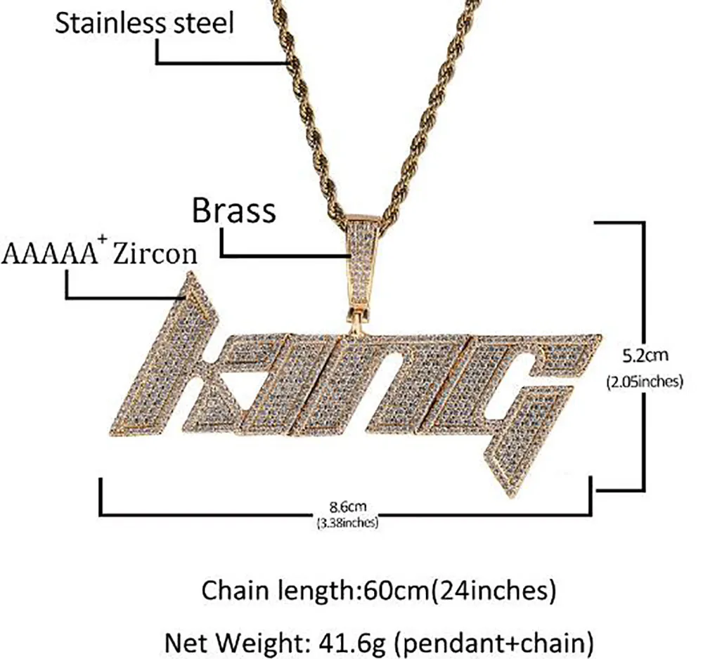 Custom Name Pendant Necklace For Men Women Iced Out Prong Setting Intitial Letter Diy Personalized Charms Trap Rapper_voghion.com