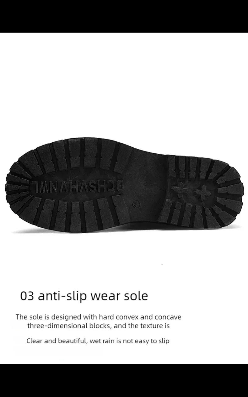 Bottes montantes en cuir pour homme, grandes tailles, pour loisirs, randonnée, travail, tendance, semelle épaisse, antidérapantes, 250425_voghion.com