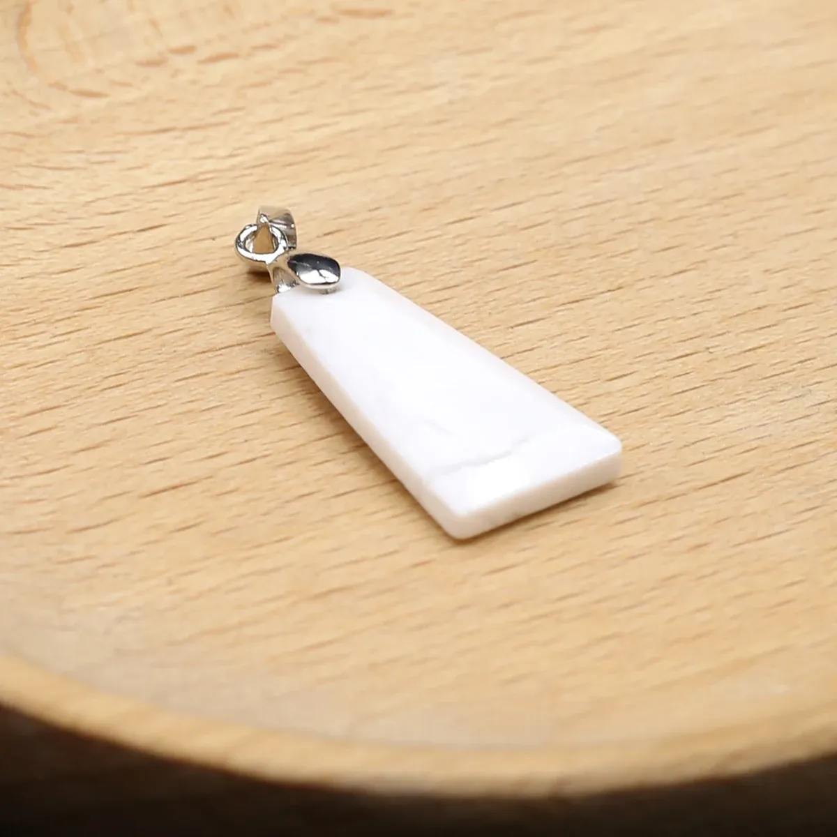 Collane con ciondolo 10 pezzi all'ingrosso pietra naturale quarzo rosa agata trapezoidale creazione di gioielli fai da te collana orecchini_voghion.com