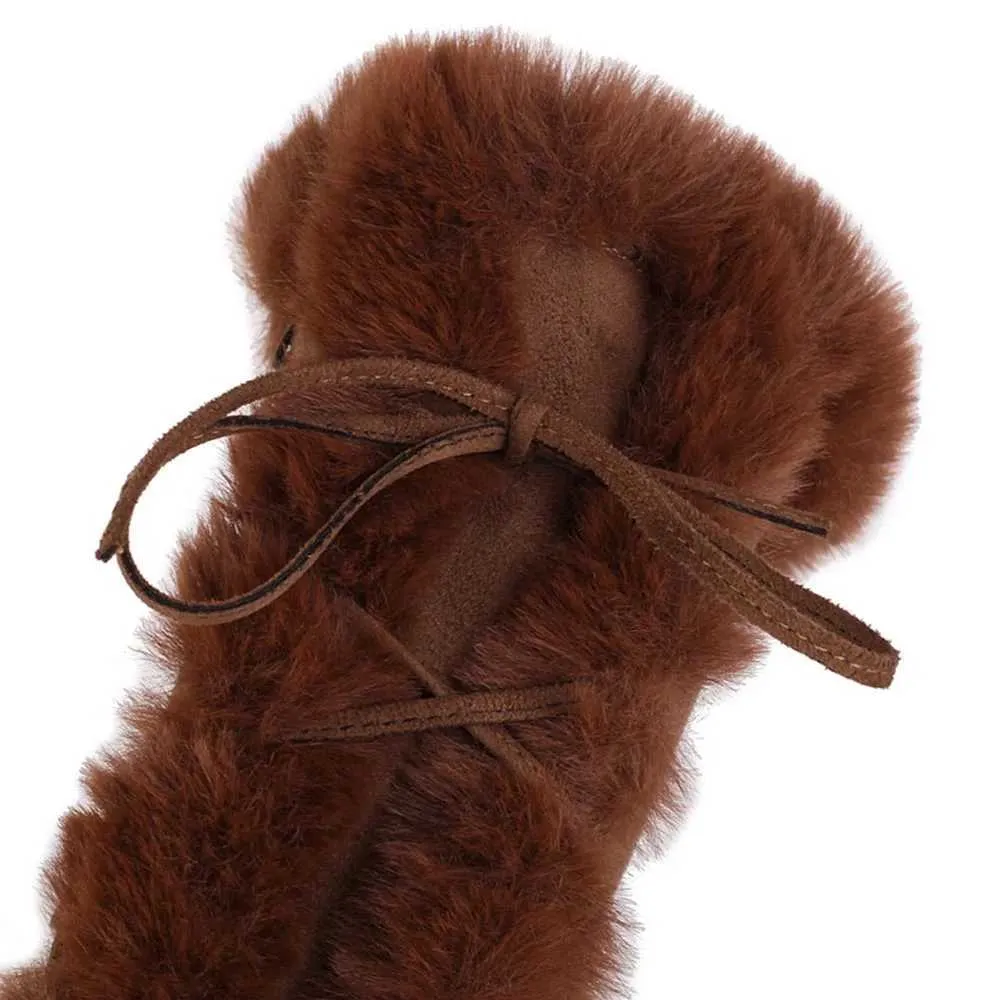 GIGIFOX Punk Pelliccia Alti Fino Al Ginocchio Piattaforma Chunky Tacco Alto Scarpe Cerniera Laterale INS Moda Strada Scatto Caldo Autunno Inverno Stivali_voghion.com