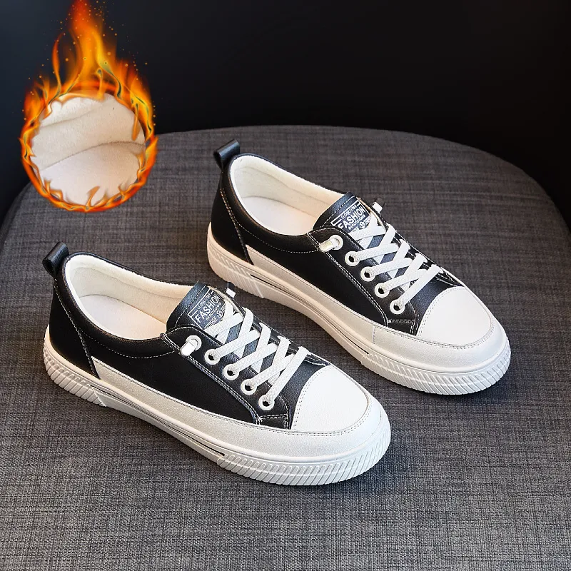 Genuine Leather Flat Bottomed Lightweight Small White With Mesh For Breathability Comfort Casual Board Shoes_voghion.com