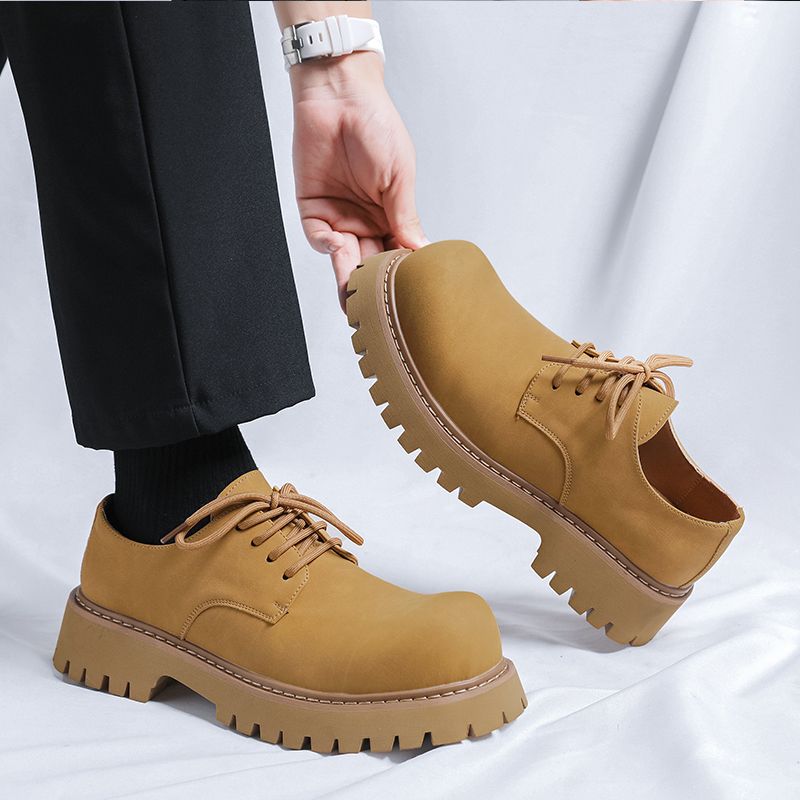 Jesienne męskie casualowe niskie buty Martens oddychające i ochronne retro cargo z dużą główką_voghion.com