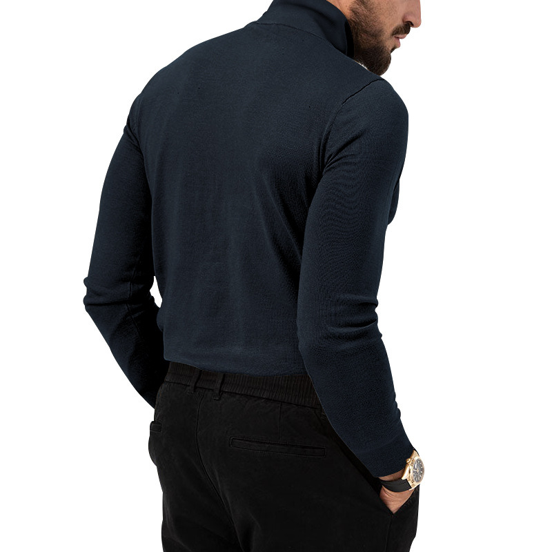 Underla camiseta de manga comprida para homens outono e inverno nova marca de moda jovem versátil simples gola alta_voghion.com