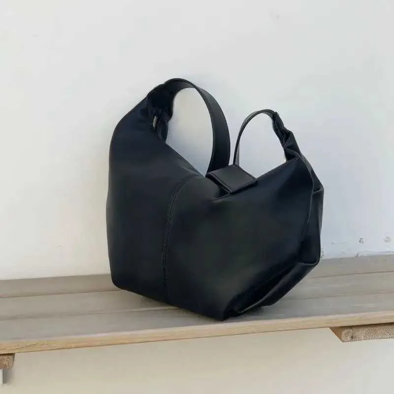 Borsa a tracolla alla moda con pieghe per donna in morbida pelle PU, borsa a tracolla firmata Dumpg Fashion Cloud, borsa Hobo BolsasC241211_voghion.com