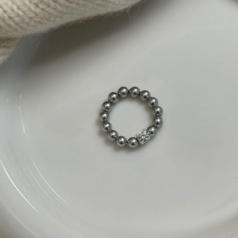 Piccolo squisito cubo di zucchero in zircone Shijia perla elastico leggero elegante braccialetto francese gioielli per ragazze all'ingrosso_voghion.com