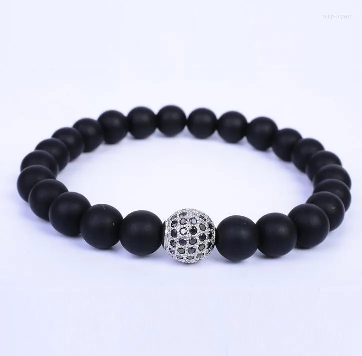 Beaded Bracelet With Lava Stone And Imperial Charms For Unisex_voghion.com