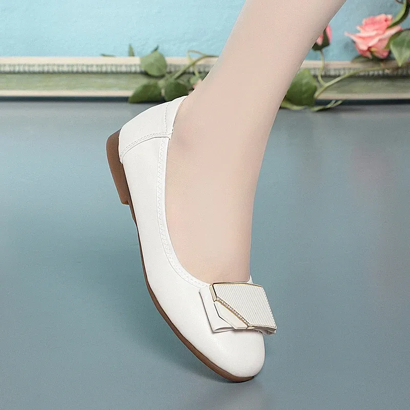 Ballet Flats For Women Genuine Leather Comfortable Soft Sole Shoes_voghion.com