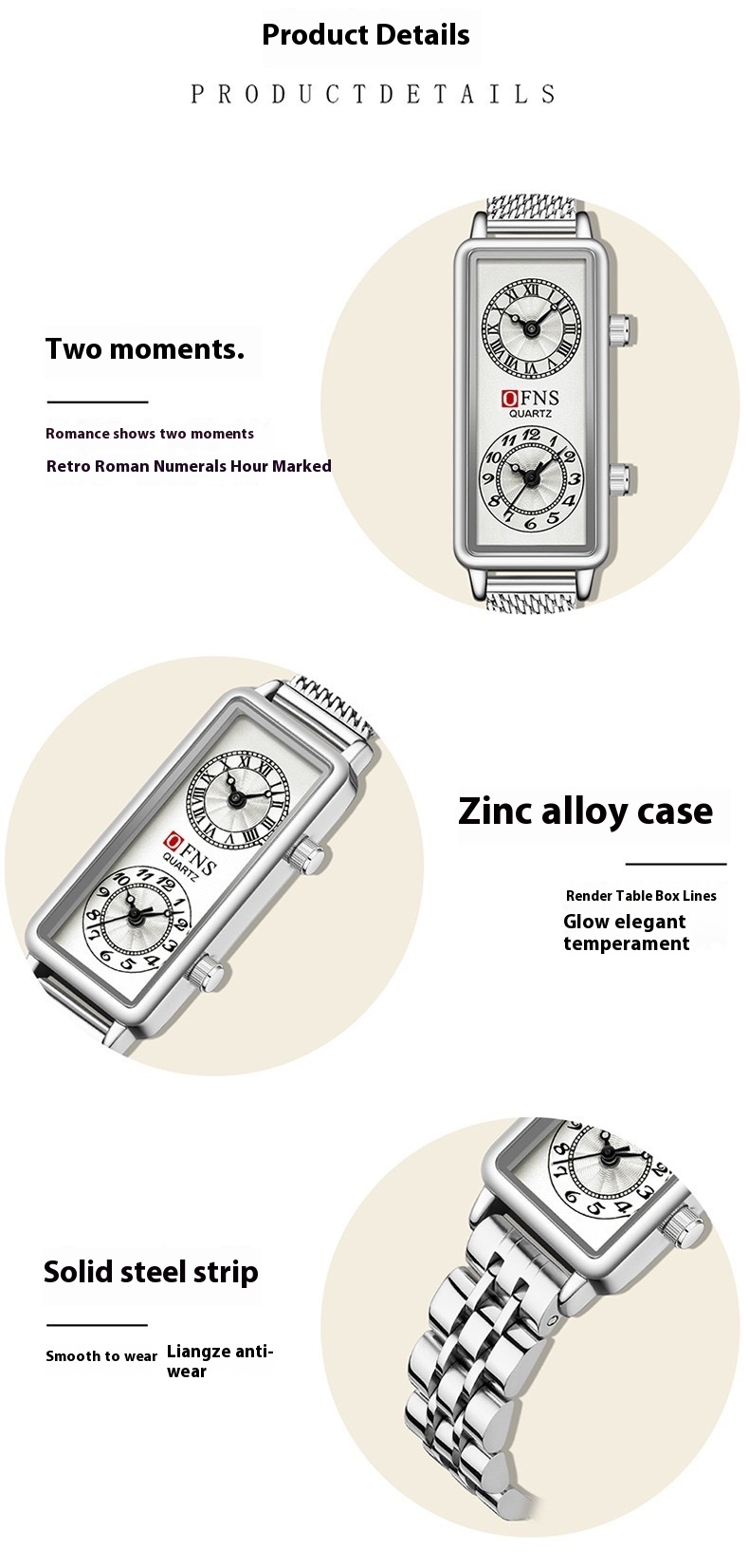 Orologio da polso digitale romano con movimento doppio al quarzo, di marca di alta qualità, da donna, alla moda_voghion.com