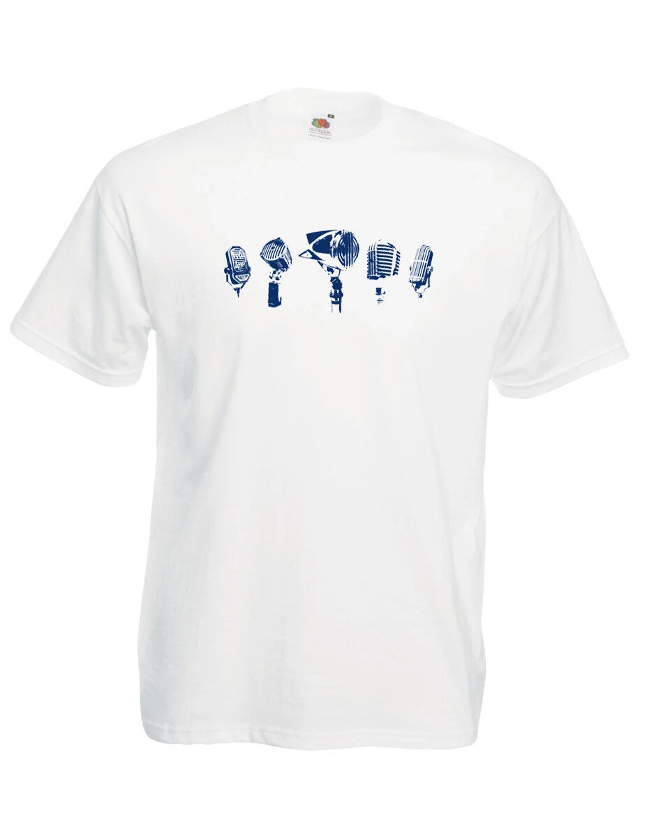 Retro Stage Studio Mikrofon T-shirt Für Damen Und Herren_voghion.com