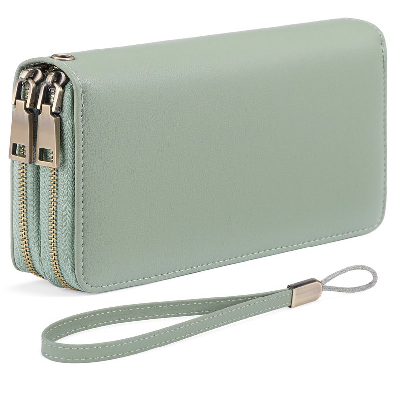 Brieftasche damen lange mode große kapazität multi-karte brieftasche doppel-reißverschluss_voghion.com