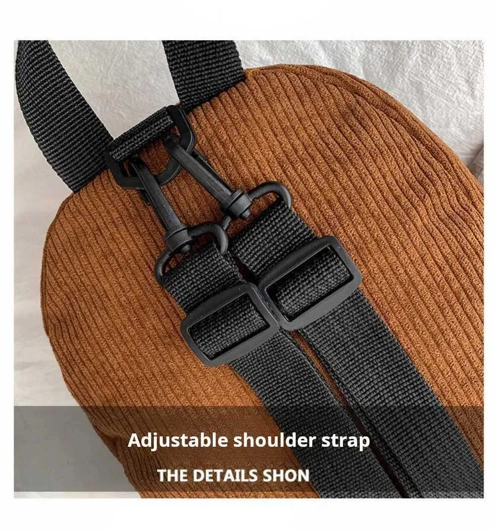 Kleiner Damen Mini Rucksack Aus Kord Für Freizeit Und Reisen_voghion.com