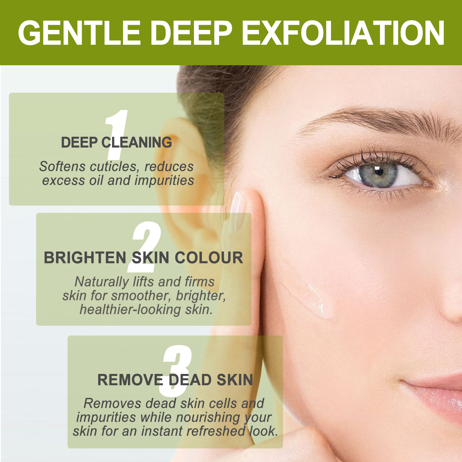 Gelul iluminator și exfoliant West&Month curăță în profunzime pielea cutanată, regenerează porii, hidratează și tonifică pielea._voghion.com