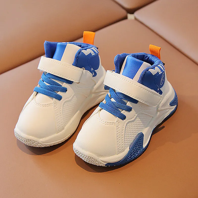 Kids Fashion High-top Sneakers For Boys Girls Sport Running Lightweight Children Casual Toddler Walking Shoes Sizes 21 -_voghion.com
