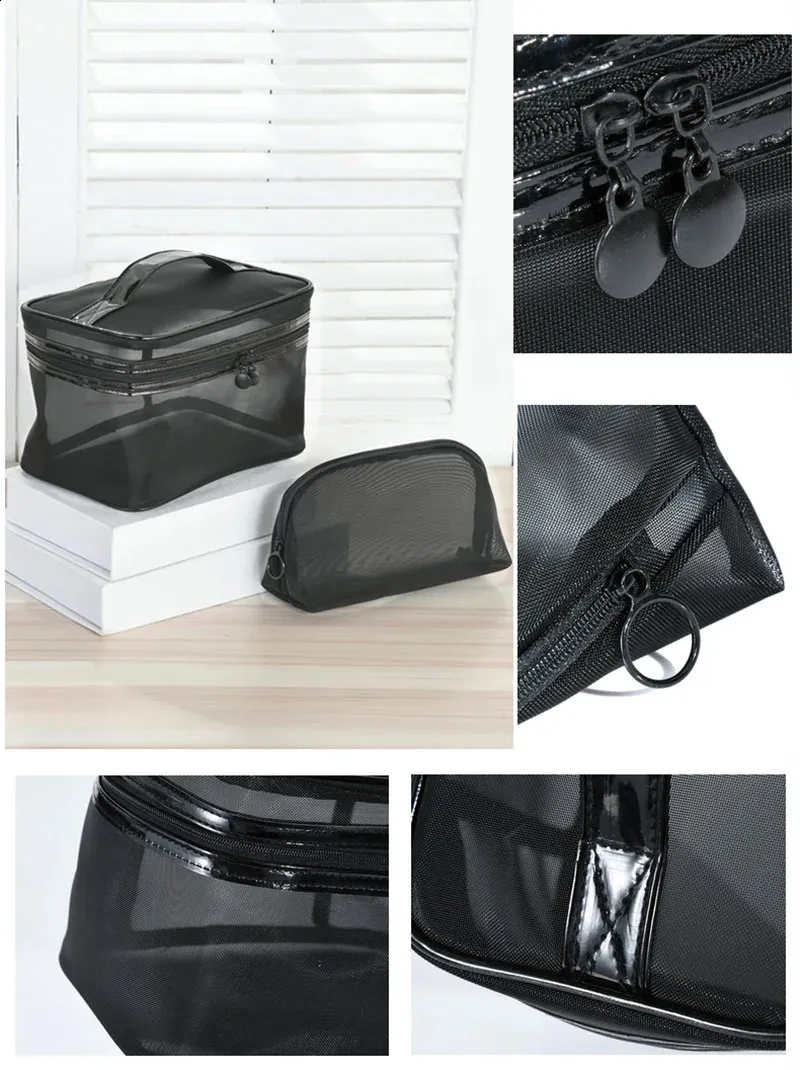 Mesh Transparent Make-Up Männer Frauen Kleine Große Reise Kosmetische Veranstalter Fall Necessaries Make-Up Waschen Kulturbeutel_voghion.com