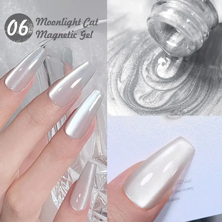 Nails Art & Tools New autumn and winter porcelain white moonlight cat's eye whitening nail polish glue flash nail salon dedicated_voghion.com