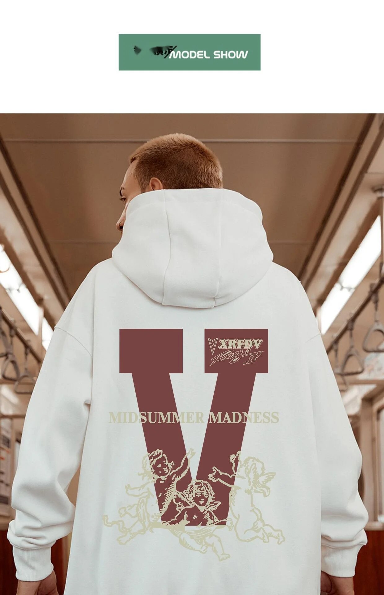 Suéter de hip hop com capuz de pelúcia para Instagram, estilo cartoon, masculino, tamanho grande, pulôver de algodão Hua_voghion.com