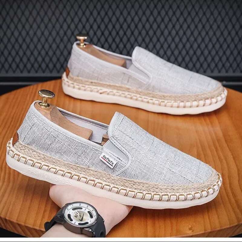 Klassische Herren Slipper Leichte Canvas Freizeitschuhe_voghion.com