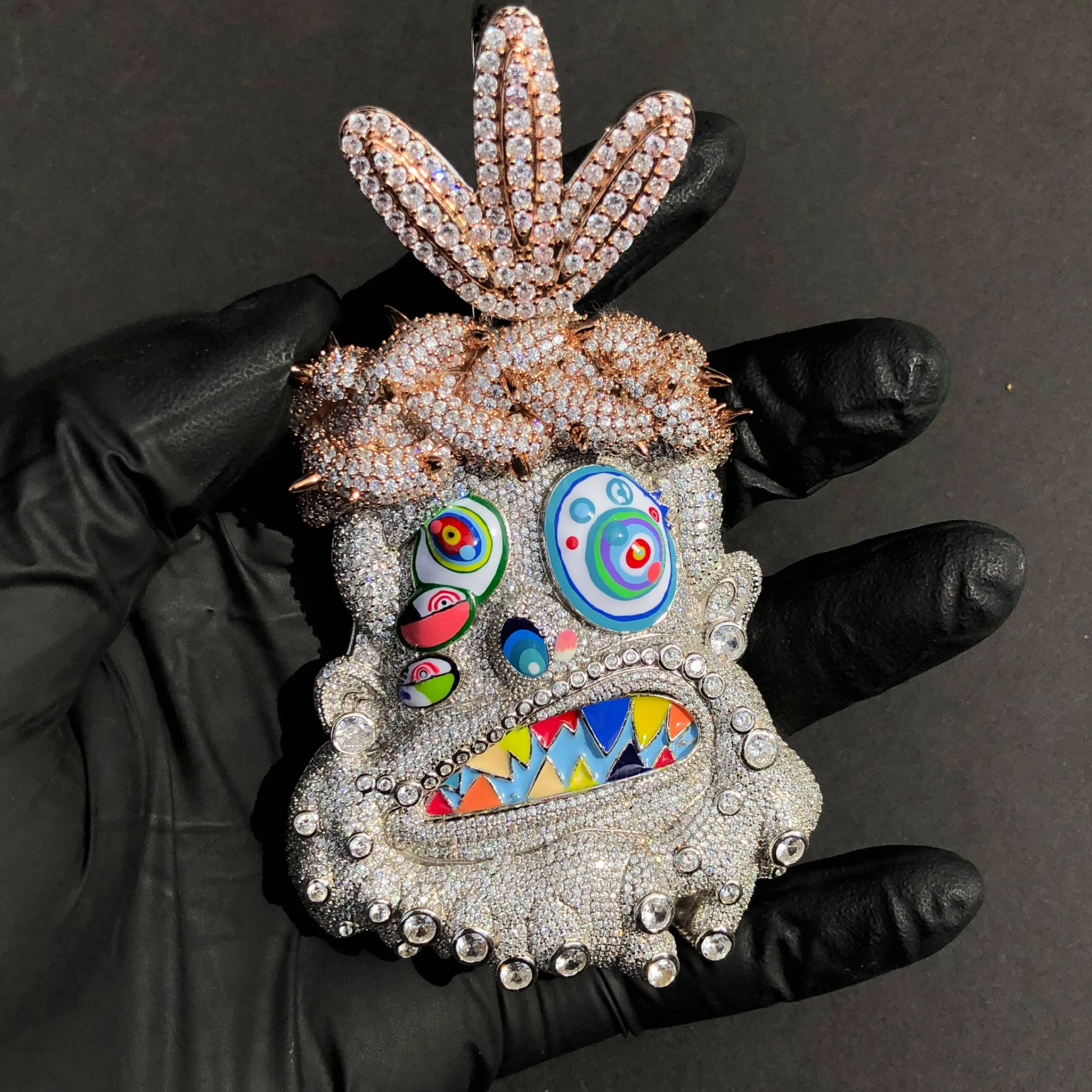 Designer CITIES Schmuck Hiphop Avatar Savage Tribe Sterling Silber Voll Iced Out VVS Moissanite Anhänger_voghion.com