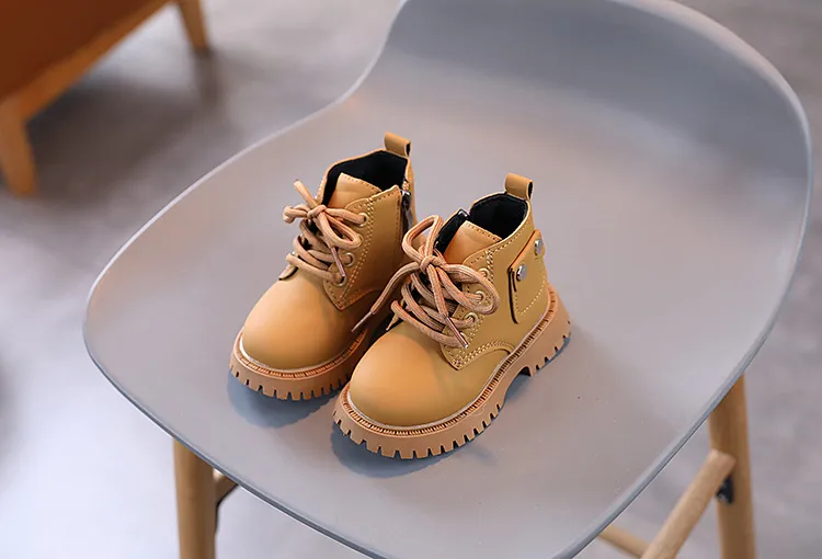 Lasten PU-nahkaiset talvikengät pojille ja tytöille, liukumattomat taaperoiden lyhyet lumikengät, Littlesprouts-koot 21–30_voghion.com