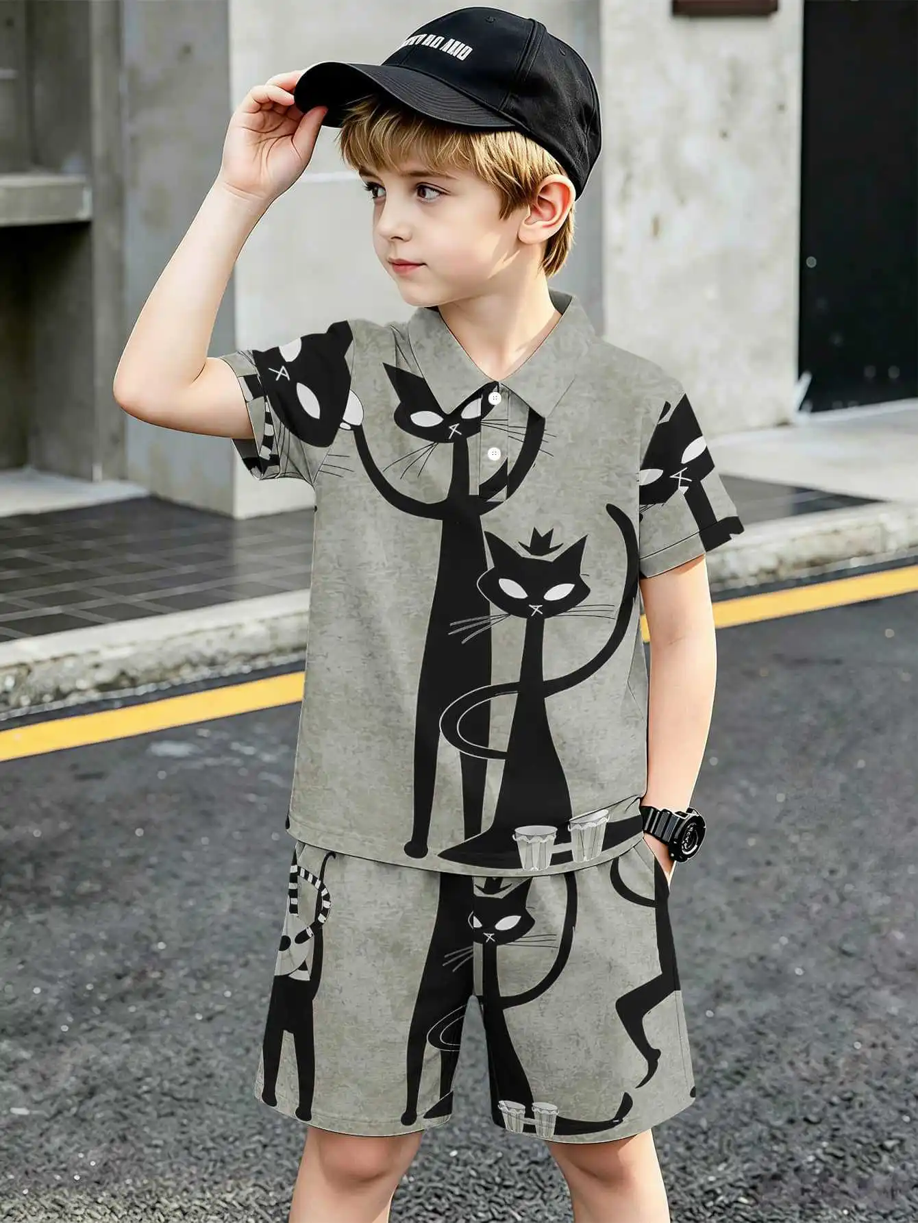 Boys Polo And Shorts Set Quick Dry Summer Outfit For Boys_voghion.com