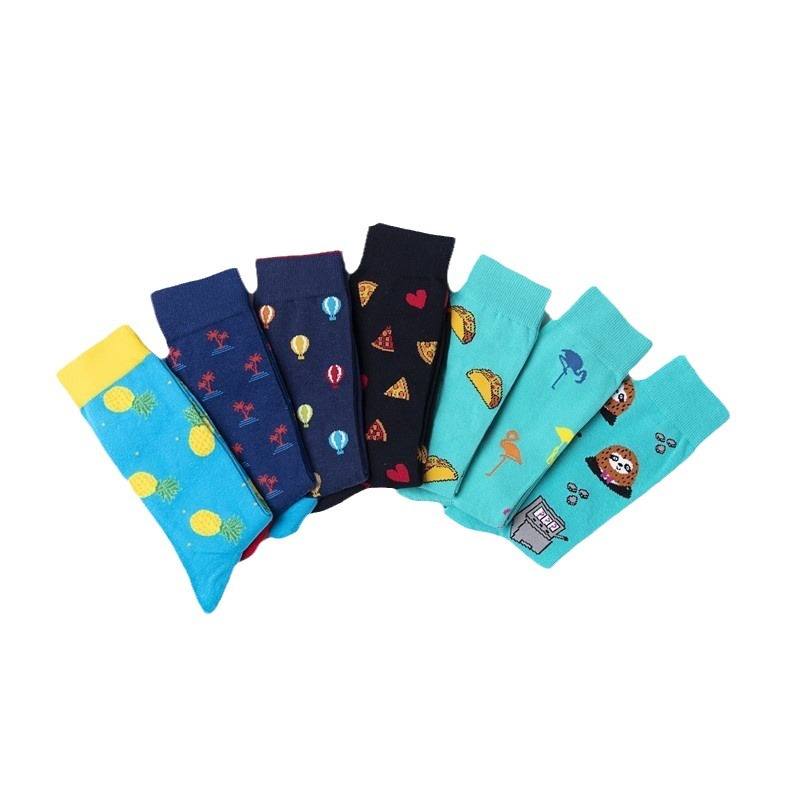 2025d All-Season Mid-Calf Women's Combed Cotton Personality Men's Socks Cartoon Trend_voghion.com
