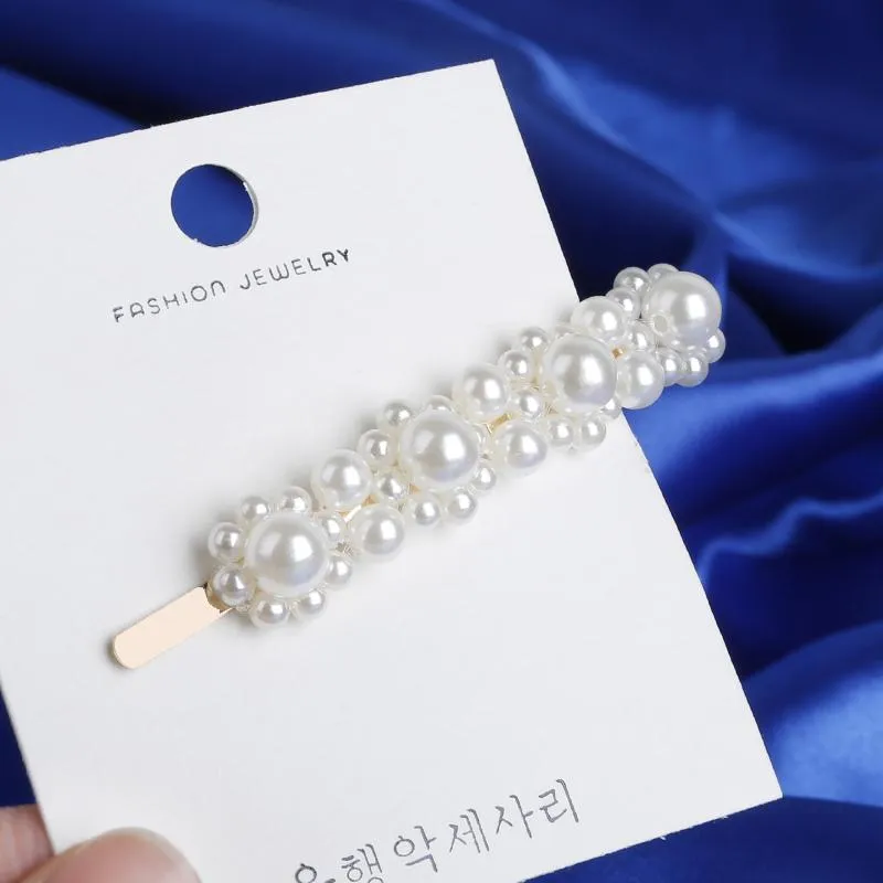 Koreai Ins Fashion 8 db-os gyöngycsat fém hajcsat arany színű hajcsat szépségápolási eszközök kiegészítők_voghion.com