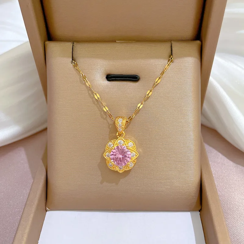 Collane con ciondolo in acciaio inossidabile 316L, minimalista, acchiappasogni, collana per donna, girocollo con nappa, gioielli alla moda per donna_voghion.com