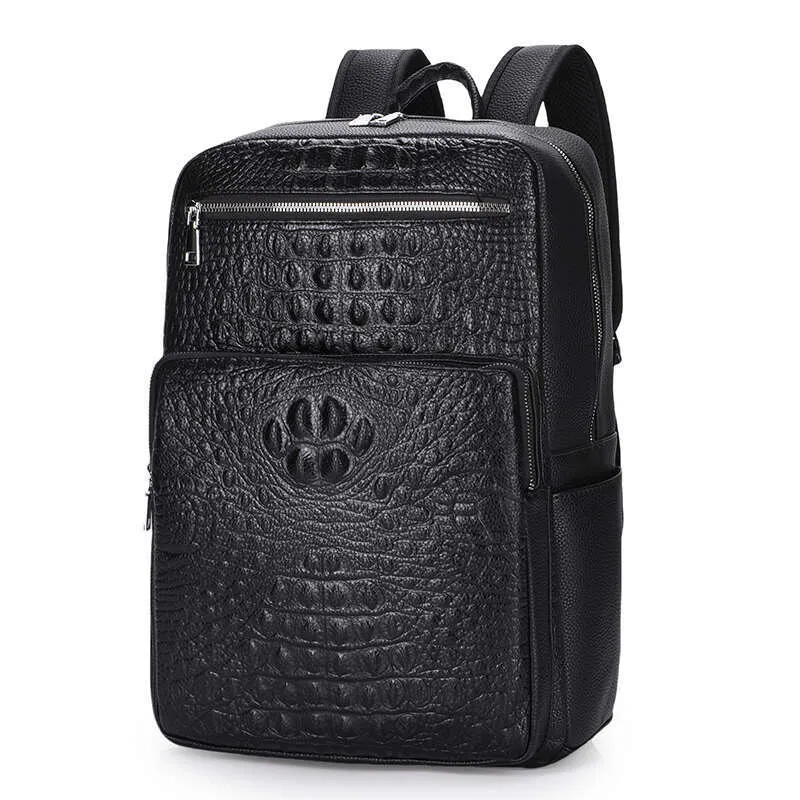 Großer Leder Reise Rucksack Für Damen Und Herren Mit Vielen Fächern_voghion.com