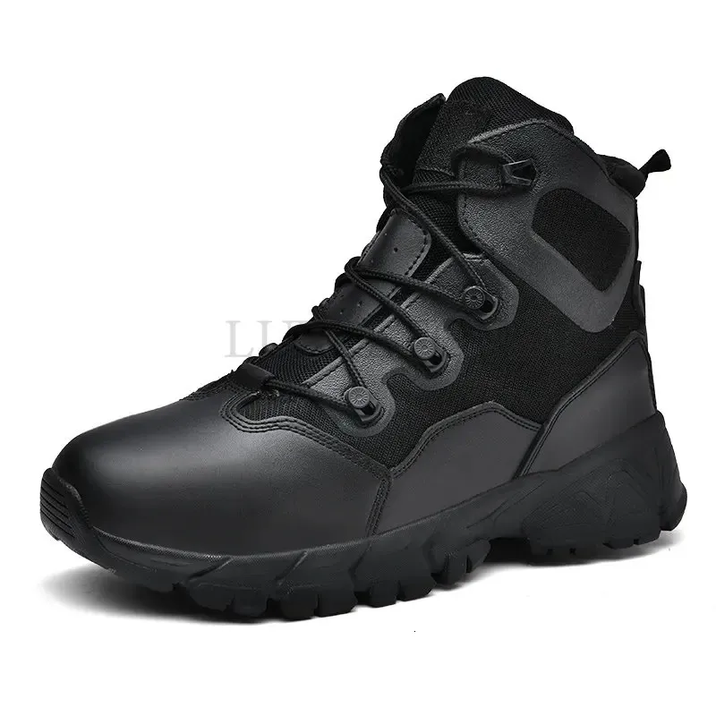 Genuine Leather Tactical Boots Breathable Ankle Boots For Men_voghion.com