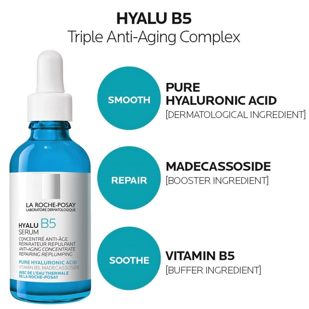 La Roche-Posay Hyalu B5 Pure Hyaluronic Acid szérum ránctalanító, öregedésgátló és finom vonalak elleni arc esszencia érzékeny bőrön is biztonságos_voghion.com