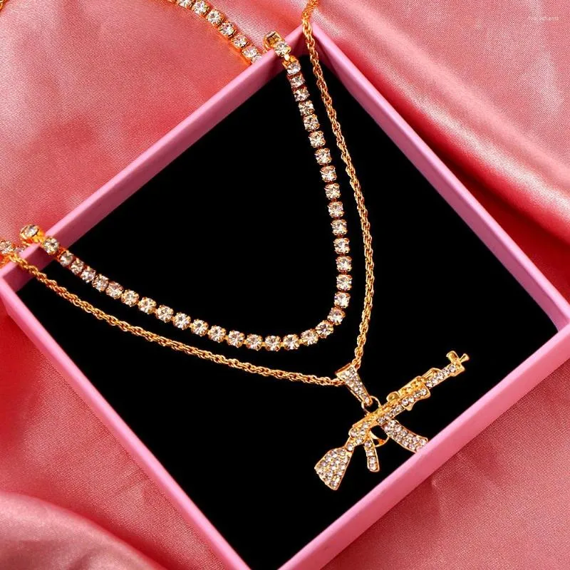 Layered Pendant Necklace With Crystal Crystals For Women_voghion.com