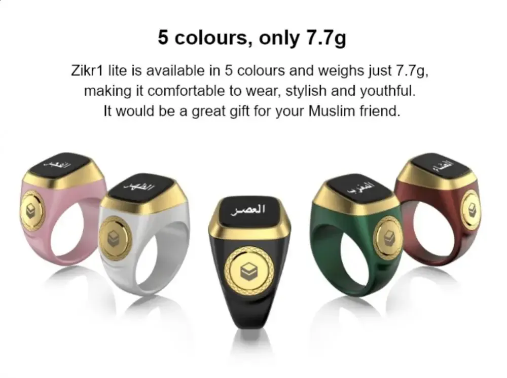 RYRA Iqibla APP Smart Digital Ring WIFI5.1 Metal OLED Ecran Android IOS1. Memento de vibrații pentru contorizarea timpului_voghion.com
