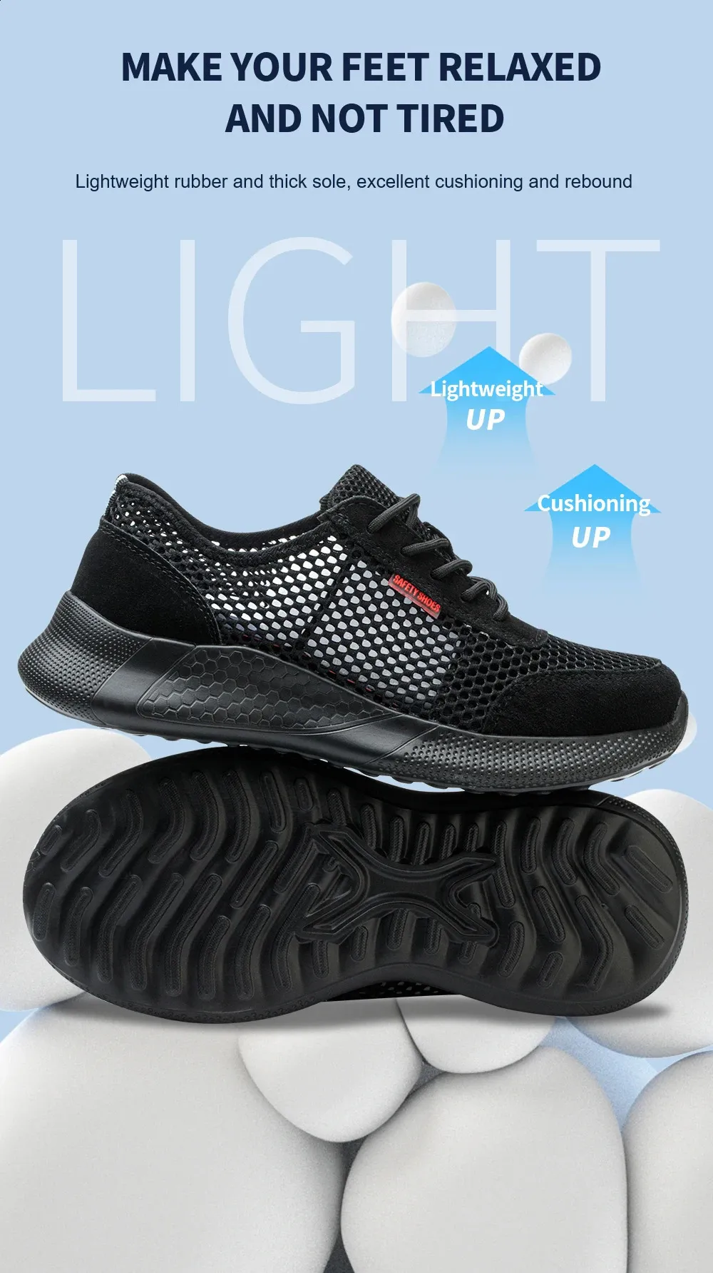 Breathable Safety Shoes For Men Lightweight Protective Work Boots_voghion.com