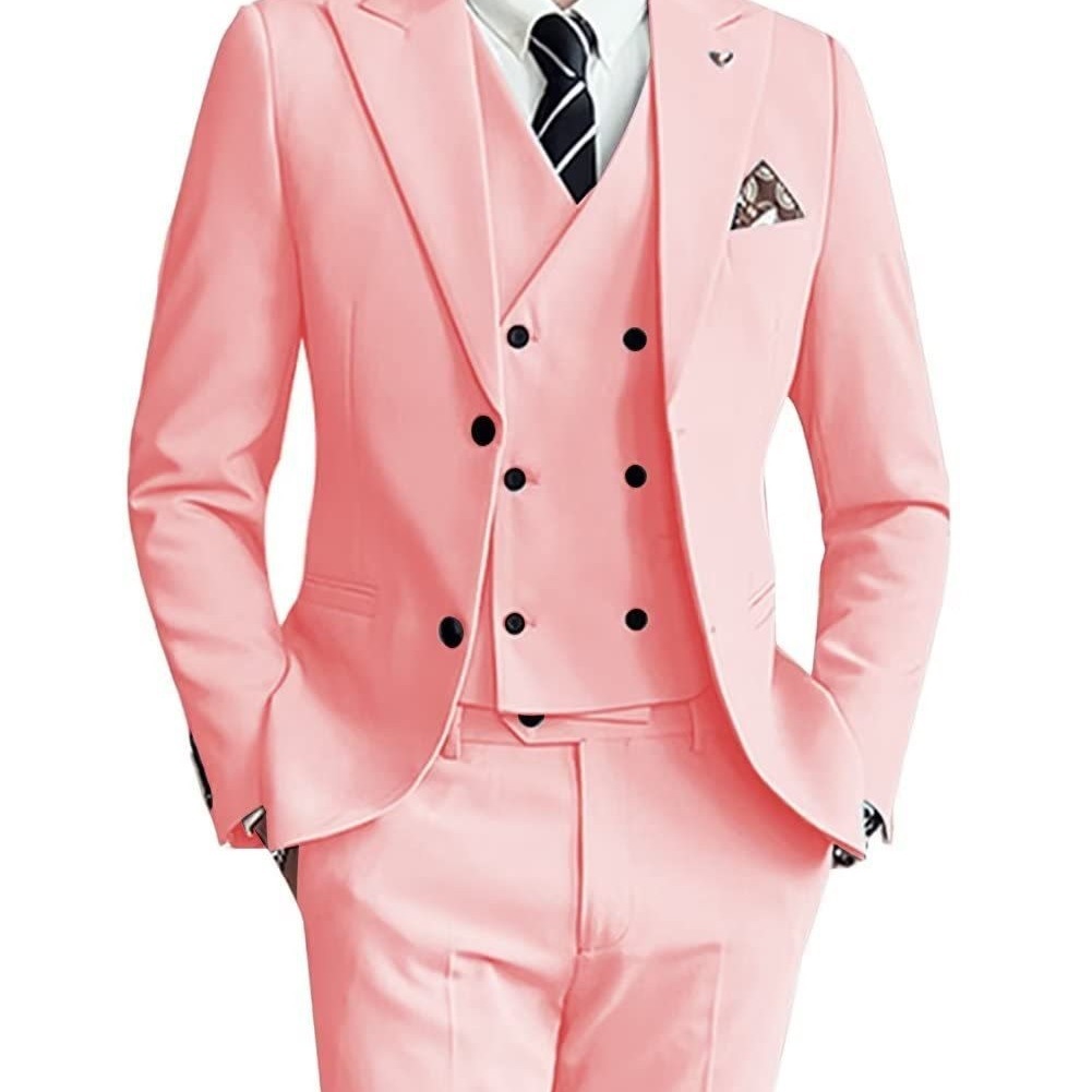New 3-piece slim fitting wedding ball men's suit groom's dress_voghion.com