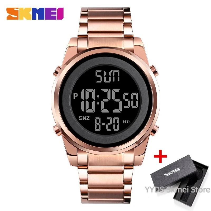Herren Digital Sportuhr Edelstahl Wasserdicht Armbanduhr_voghion.com