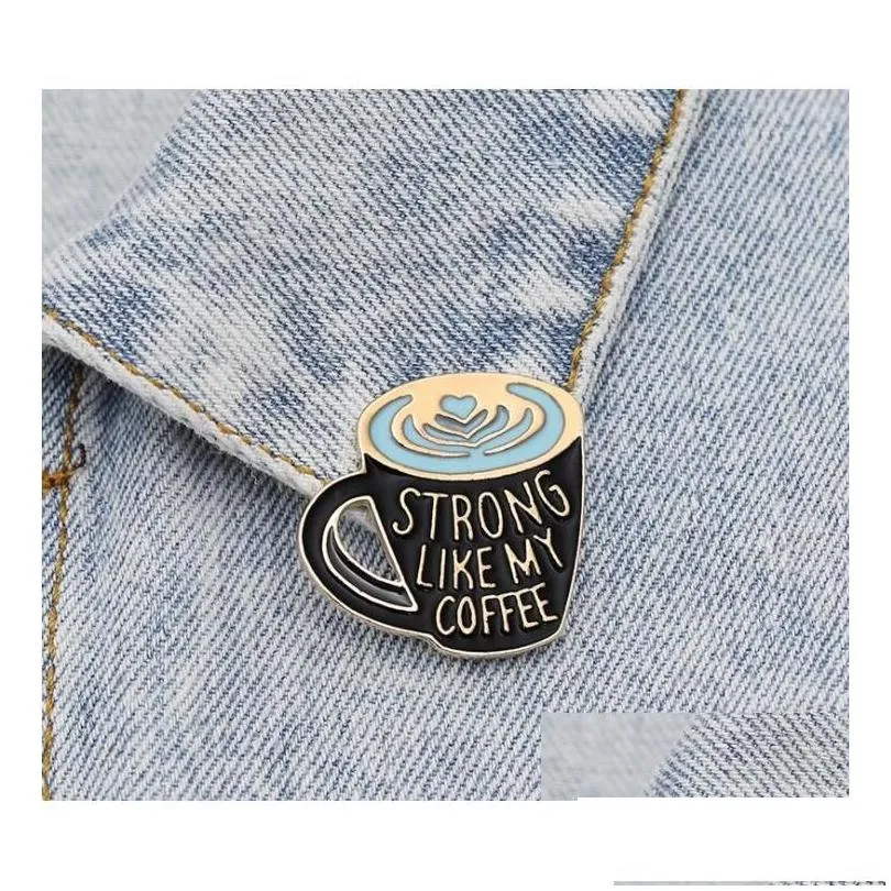 Spelden, spelden broches koffie emaille speld sterk als M minnaar tas revers kleding badge cadeau Shu16 drop leveren juweel_voghion.com