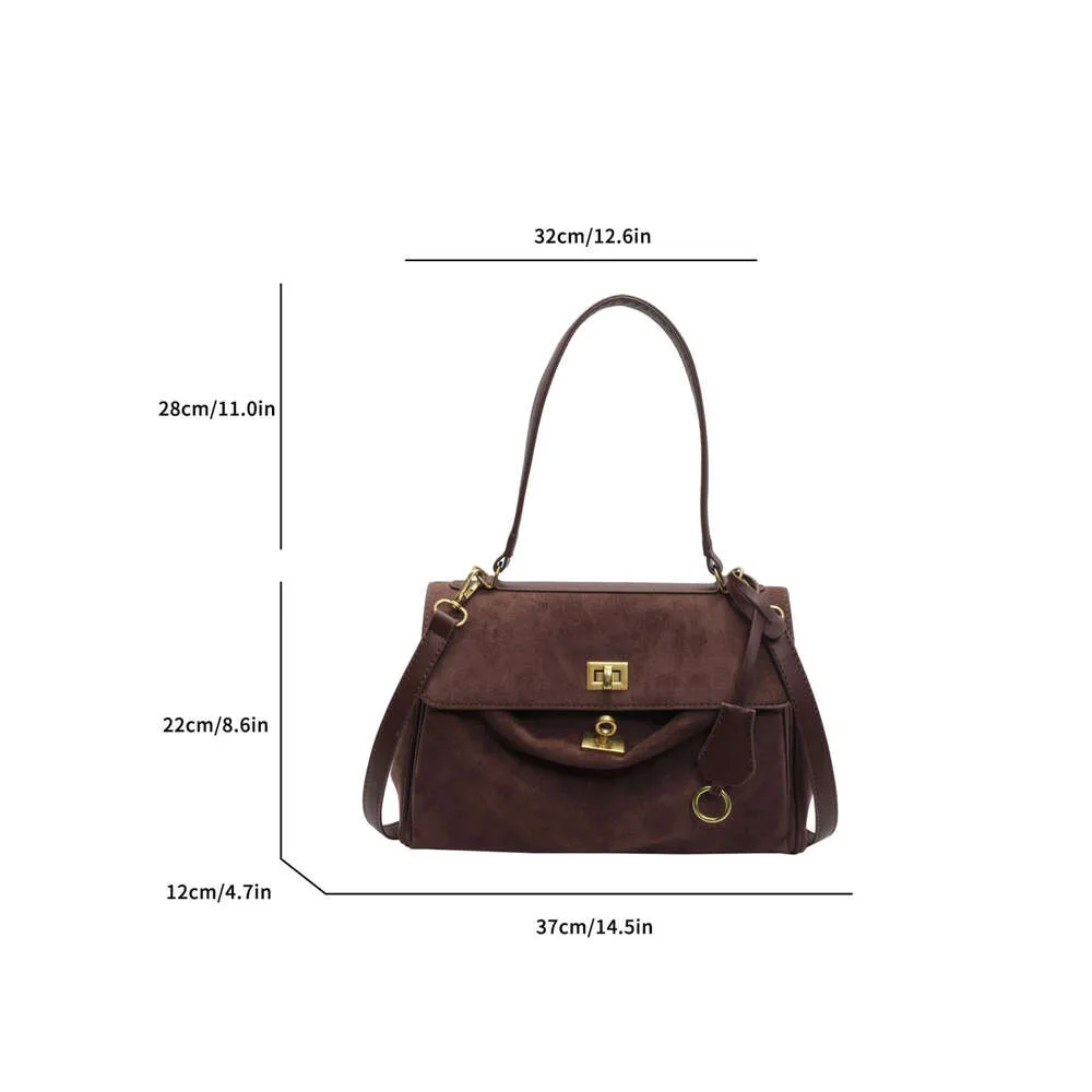 Herbst Winter Neue Frauen Wildleder Leder Tasche Schulter Handtasche Und Geldbörsen Designer Taschen Chic Mode Dame Trendy Satchel_voghion.com