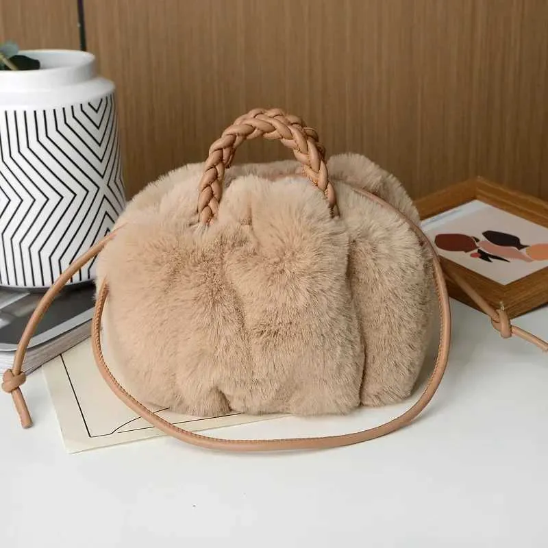 Neue Plüsch Winter Handtasche Cloud Künstliche Pelz Brieftasche Fi Casual Womens Schulter Flauschige Tasche Y241025_voghion.com