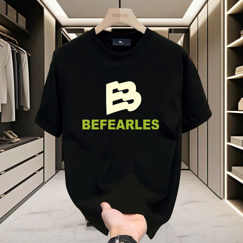 Men’s Clothing Summer New Heavyweight Short Sleeved T Shirt Loose Trendy And Handsome High End Half Sleeved Tops