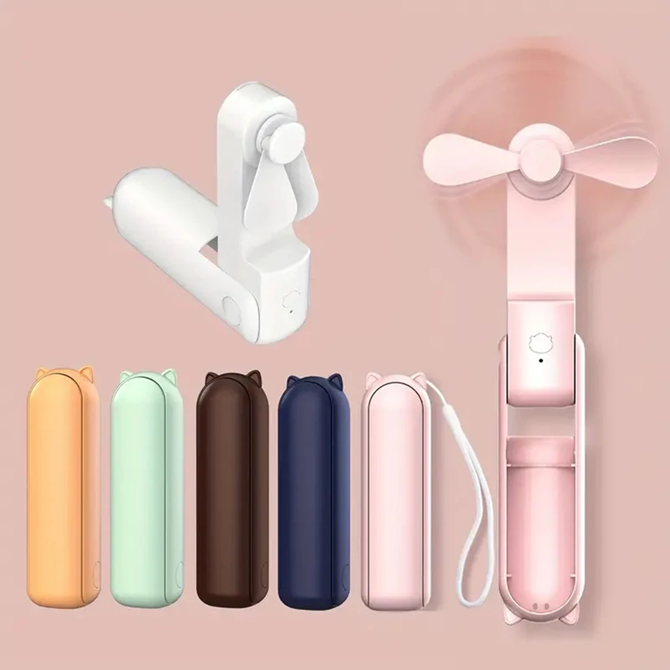 Hook Designer Portable Fan Mini Handheld Fan Unique Design Portable Personal Hand Fan USB Rechargeable With Powerful Turbo Wind_voghion.com