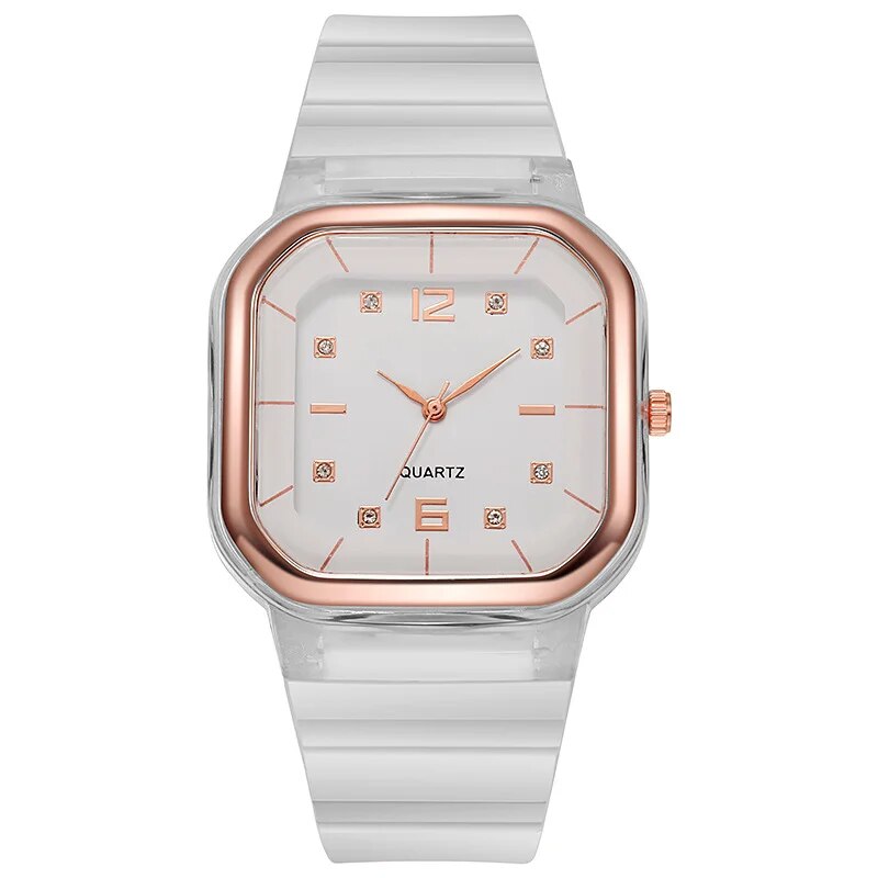 Square Women's Watches Silicone Quartz Wristwatches Student Children Watches Gift Reloj Para Mujer Relogios Feminino Reloj Mujer