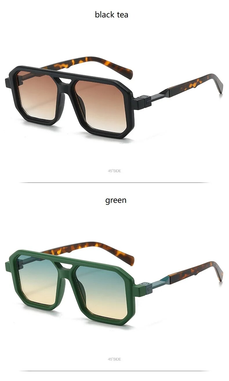 New Square Pilot Sunglasses Women Men Retro Shades Brand Female Sun Glasses Vintage Fashion Oculos De Sol Feminino UV400_voghion.com