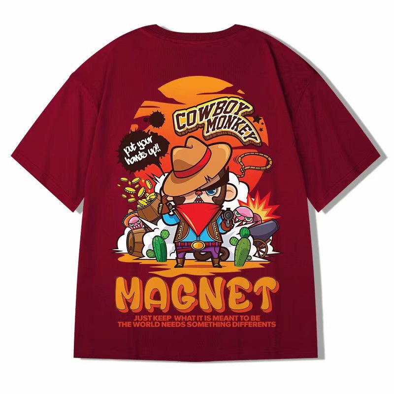 Oversize China-Chic Cubs Short T-shirt Men ins Fashion Couple Half Sleeve Loose Large Men's 8XL_voghion.com